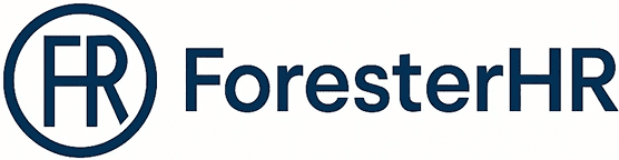 ForesterHR logo with stylized FR letters.
